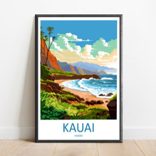 Arte de impresión de viaje de Kauai para pared Dec