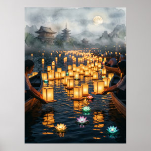 Arte de Impresión del Festival Tradicional de Lint