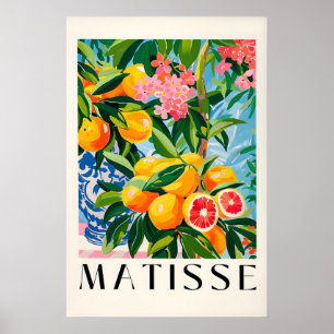 Arte de impresión del naranjo inspirado en Matisse