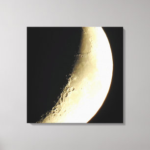 Arte de impresión en lienzo de fotografía lunar