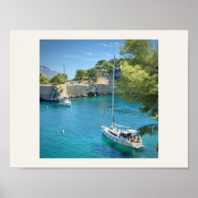 Arte de impresión fotográfico de Bahía Turquesa y  (Frente)
