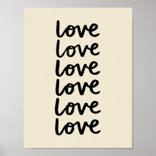Arte de Impresión Tipografía Amor Amor Amor