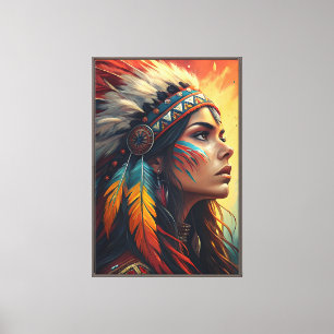 Arte de impresión tribal colorido y espiritual