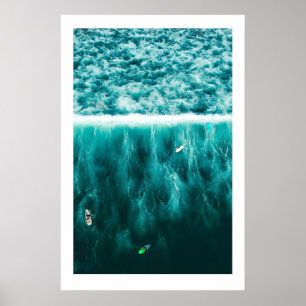 Arte de impresiones tripticas de surf Scandi Ocean