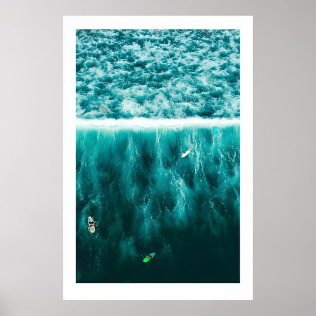 Arte de impresiones tripticas de surf Scandi Ocean (Frente)