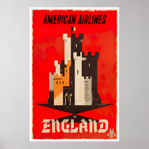 Arte de Inglaterra Cartel de Castillo Inglés E McK