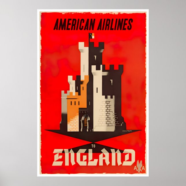 Arte de Inglaterra Cartel de Castillo Inglés E McK (Frente)