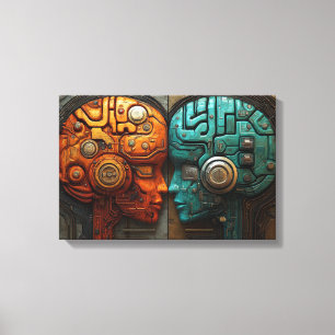 Arte de Inteligencia Artificial Cyberpunk Futurist