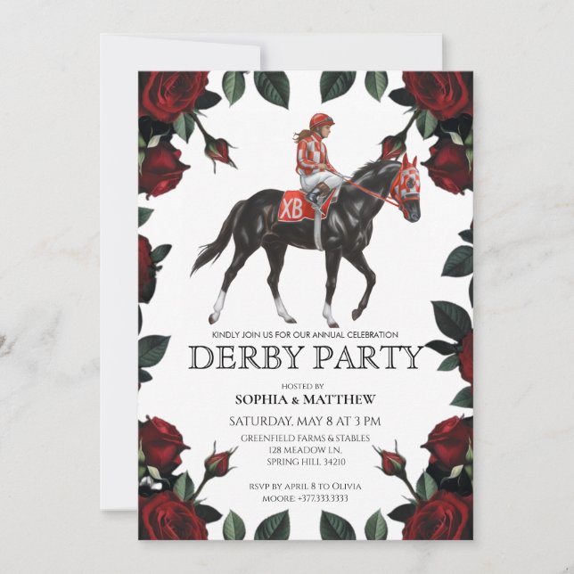 Arte de Invitación a una Fiesta de Derby de Carrer (Anverso)