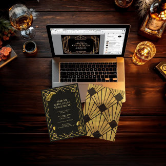 Arte de Invitación de Fiesta de Speakeasy de los R