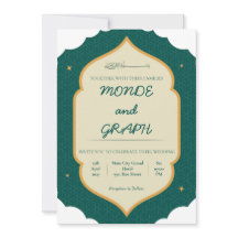 Arte de invitaciones a la boda islámica