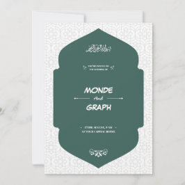 Arte de invitaciones a la boda islámica