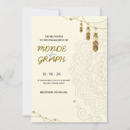 Arte de invitaciones a la boda islámica