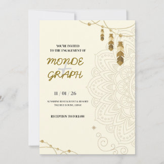 Arte de invitaciones a la boda islámica