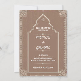 Arte de invitaciones a la boda islámica