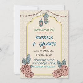 Arte de invitaciones a la boda islámica