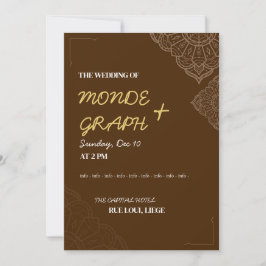 Arte de invitaciones a la boda islámica