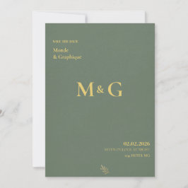 Arte de invitaciones a la boda verde
