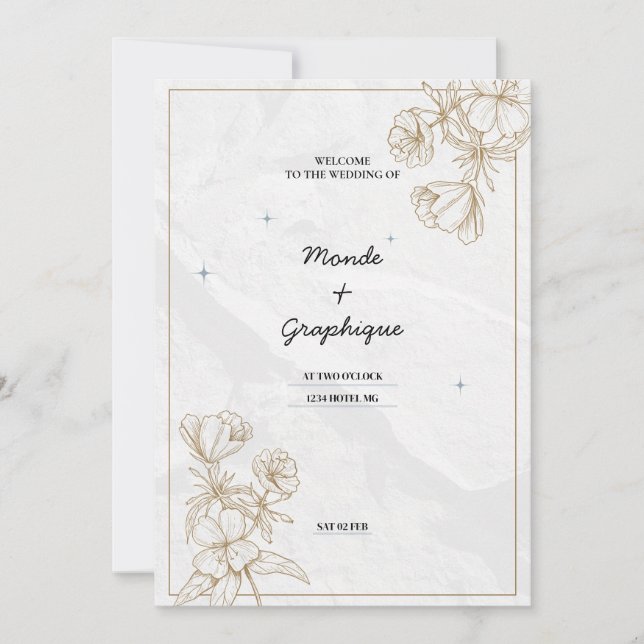 Arte de invitaciones de boda (Anverso)