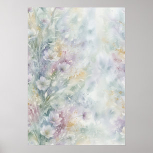 Arte de jardín acuarela de flores silvestres paste