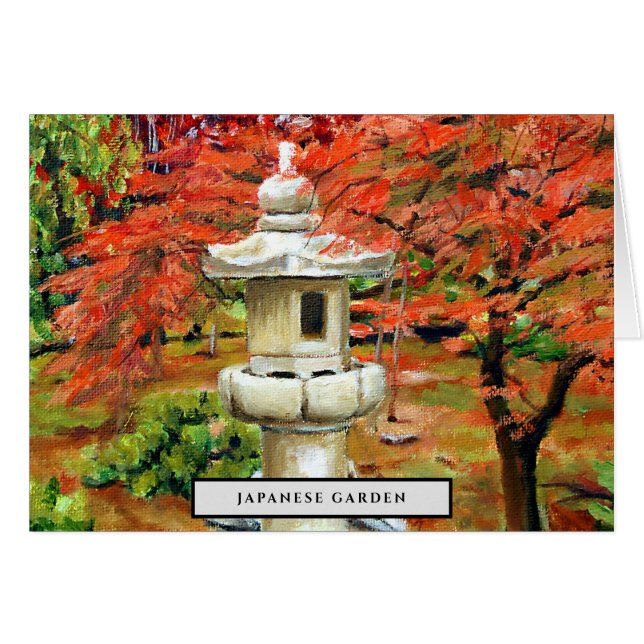 Arte de Jardín de Vintage japonés (Anverso (Horizontal))