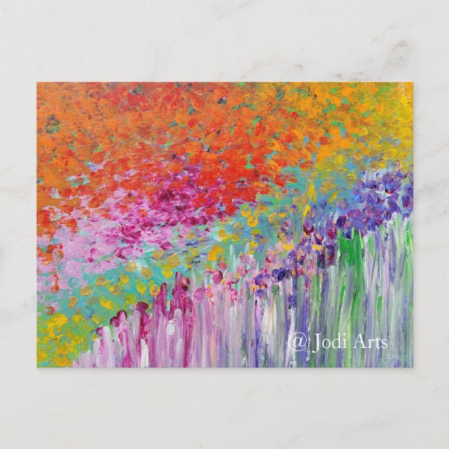 Arte de jardín francés en postal (Anverso)