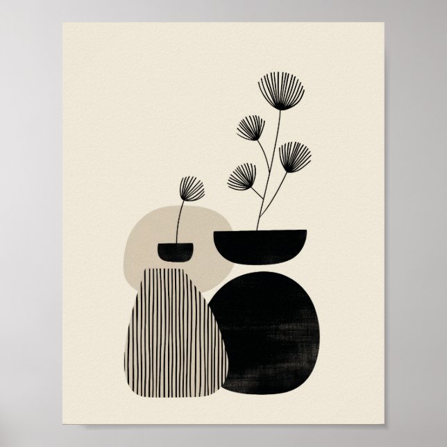 Arte de Jarrón Abstracto Neutro (Frente)