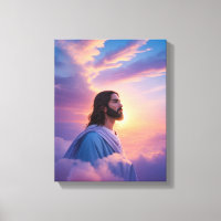 Arte de Jesús en el cielo | Impresión de lienzo es