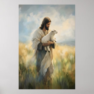 Arte de Jesús y Cordero, Pastor Cristiano