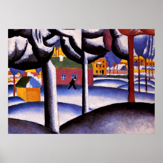 Arte de Kazimir Malevich - Paisaje invernal (Frente)