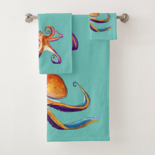 Arte de la acuarela Octopus sealife