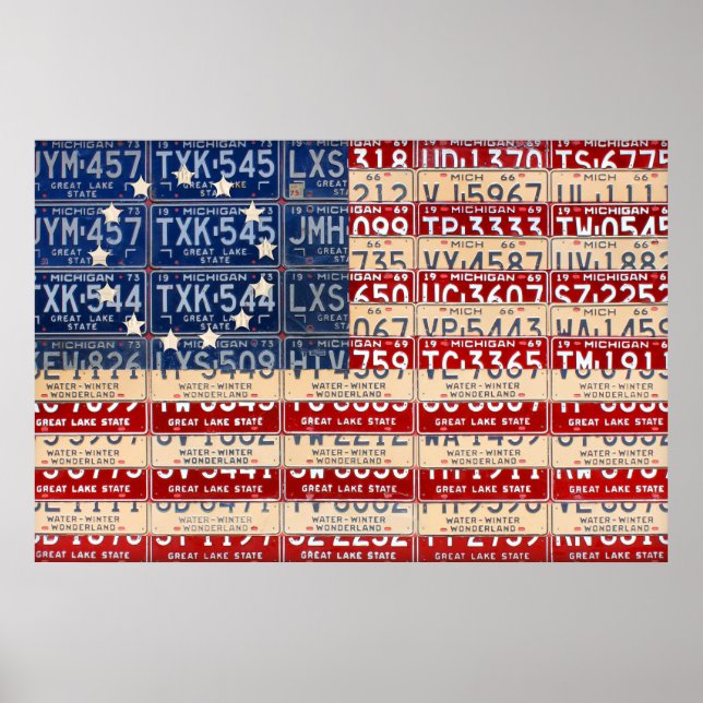 Arte de la bandera de la placa de la matrícula est (Frente)