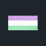 Arte de la bandera gay de género<br><div class="desc">Género Pared Queer Art. Bandera morada,  blanca y verde.</div>
