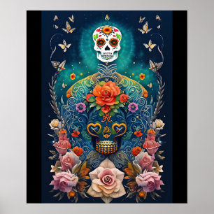 Arte de la calavera del azúcar - Creaciones colori