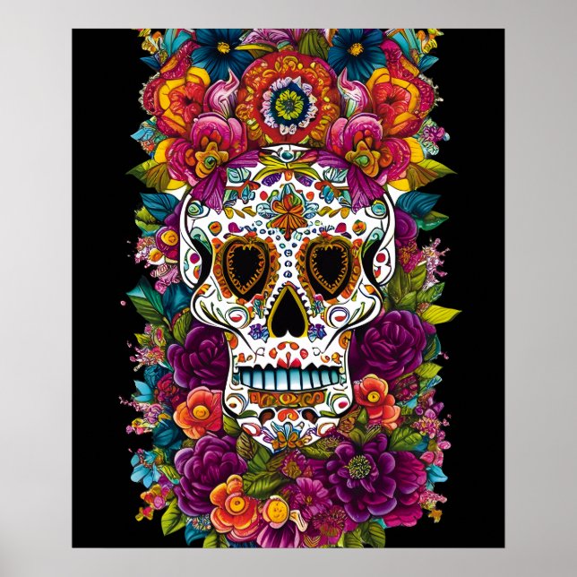 Arte de la Calavera del Azúcar - Día de los Muerto (Frente)