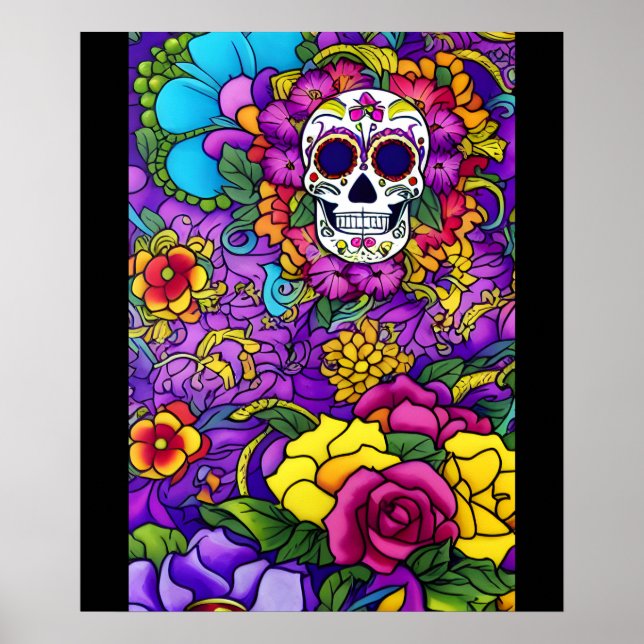 Arte de la calavera del azúcar - Día de los muerto (Frente)