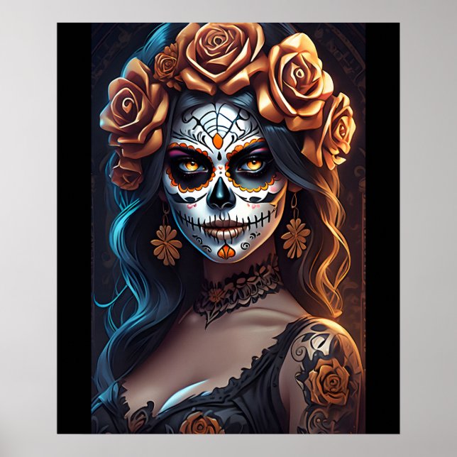 Arte de la calavera del azúcar - Expresiones color (Frente)