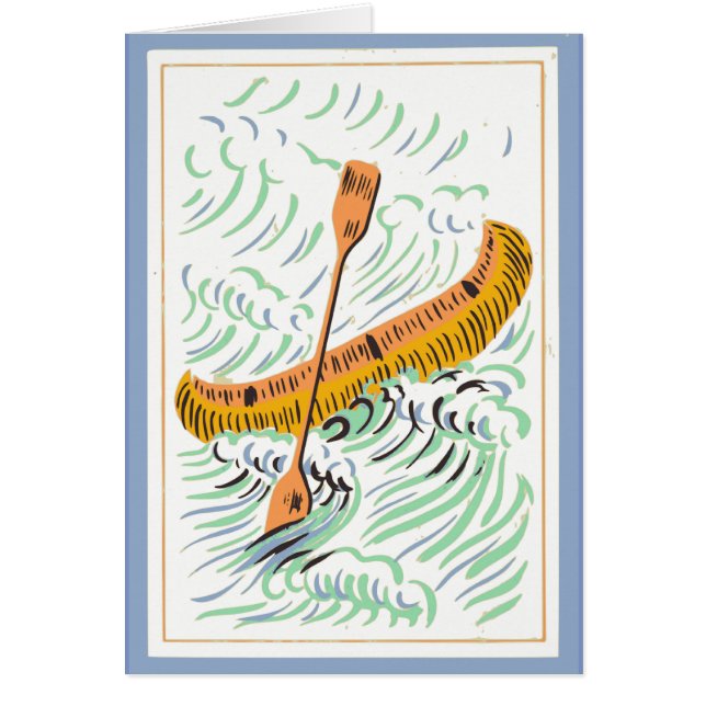 Arte de la canoa del vintage (Frente)