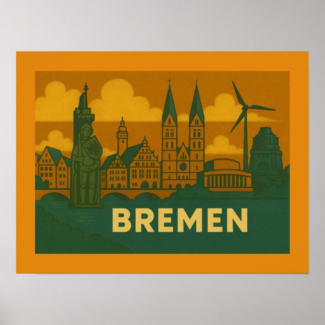 Arte de la ciudad de Bremen Alemania (Frente)