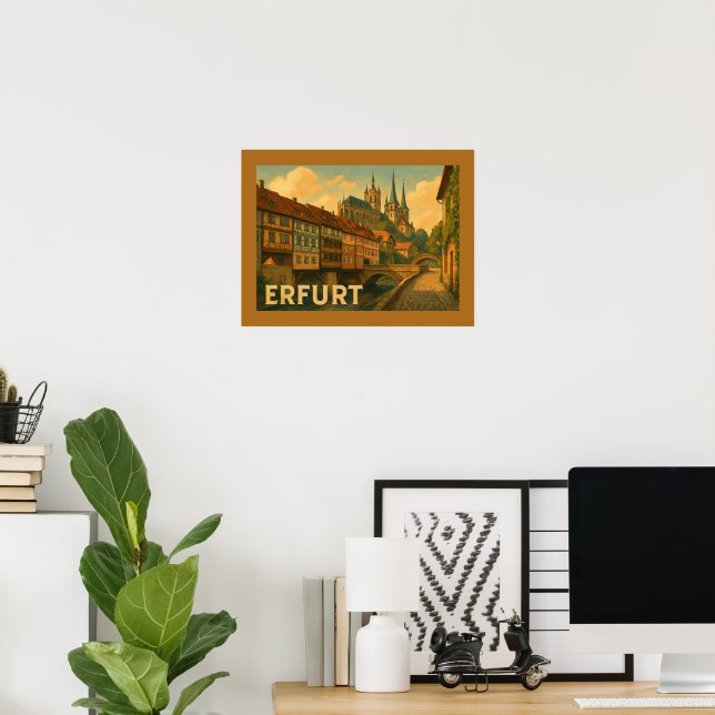 Arte de la ciudad de Erfurt Alemania (Oficina en casa)
