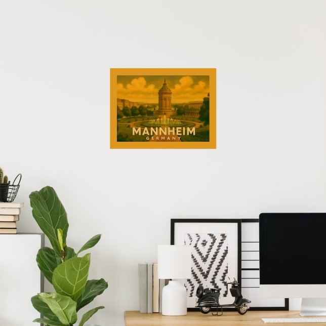 Arte de la ciudad de Mannheim Alemania (Oficina en casa)