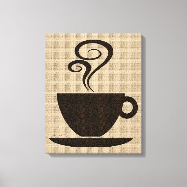 Arte de la Copa de tierra sobre lienzo (Anverso)