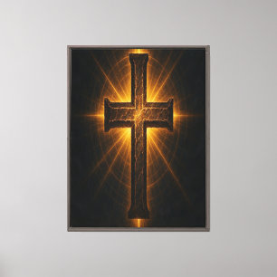 Arte de la Cruz Dorada Radiante - Espiritual