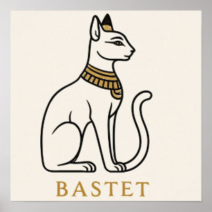 Arte de la diosa gata egipcia Bastet Poster
