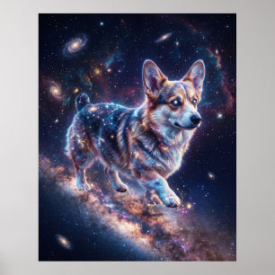 Arte de la galaxia Vía Láctea del Corgi Cósmico