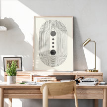 Arte de la línea acuarela de mediados del siglo