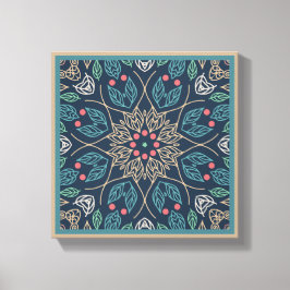 Arte de la línea azul de hojas Resumen Decoración