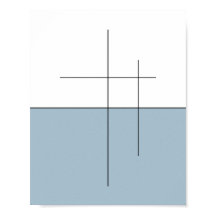 Arte de la Línea Azul Horizonte minimalista