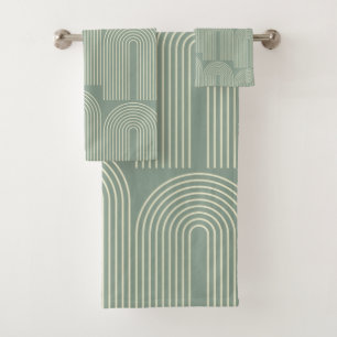 Arte de la línea de arca contemporánea en verde sa