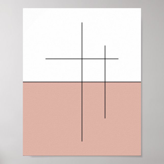 Arte de la línea de horizonte minimalista (Frente)